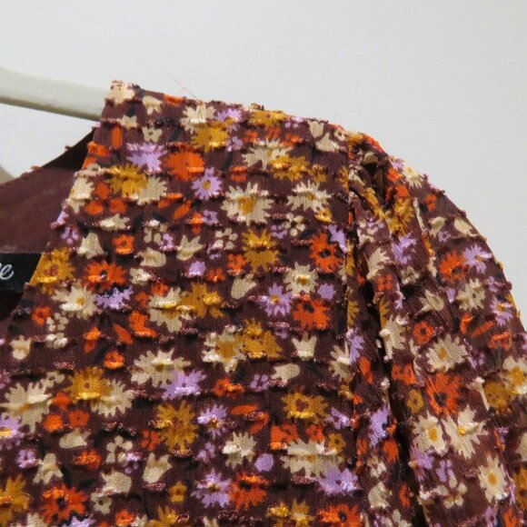 MADEWELL Long-Sleeve Crossover Midi Dress Clipdot Spring Prairie Floral Twee 6 - Picture 5 of 16